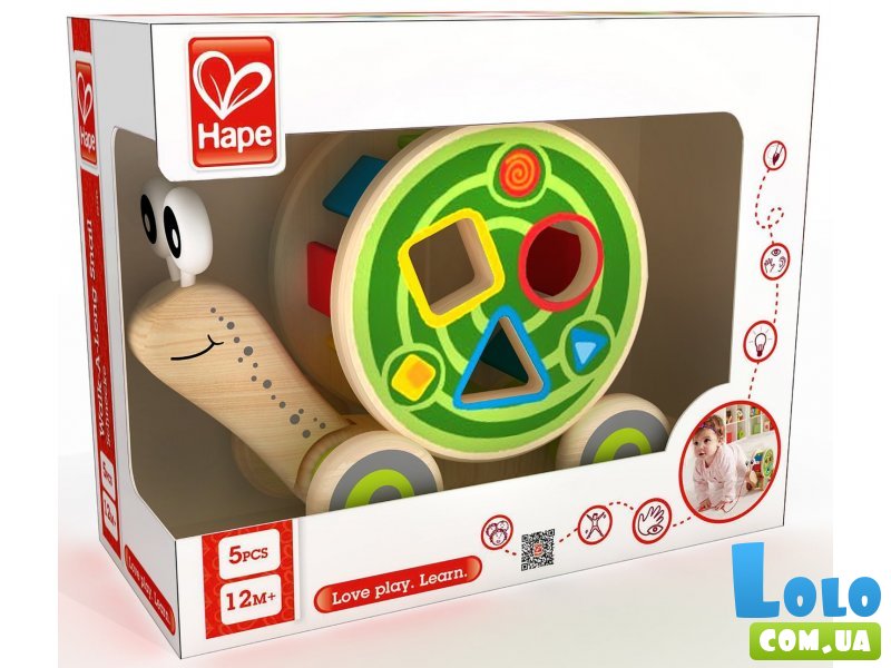 Каталка-сортер "Улитка" Hape (E0349)