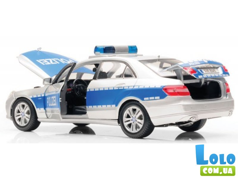Автомодель (1:18) Mercedes Benz E-Class German Police version серебристо-серый
