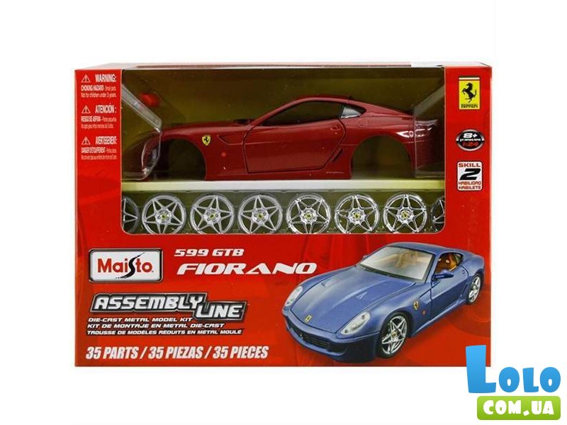 Конструктор-машинка игрушечная Maisto "Ferrari", масштаб 1:24, голубая