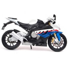 Мотоцикл игрушечный Maisto масштаб 1:12  BMW S1000RR бело-голубого цвета