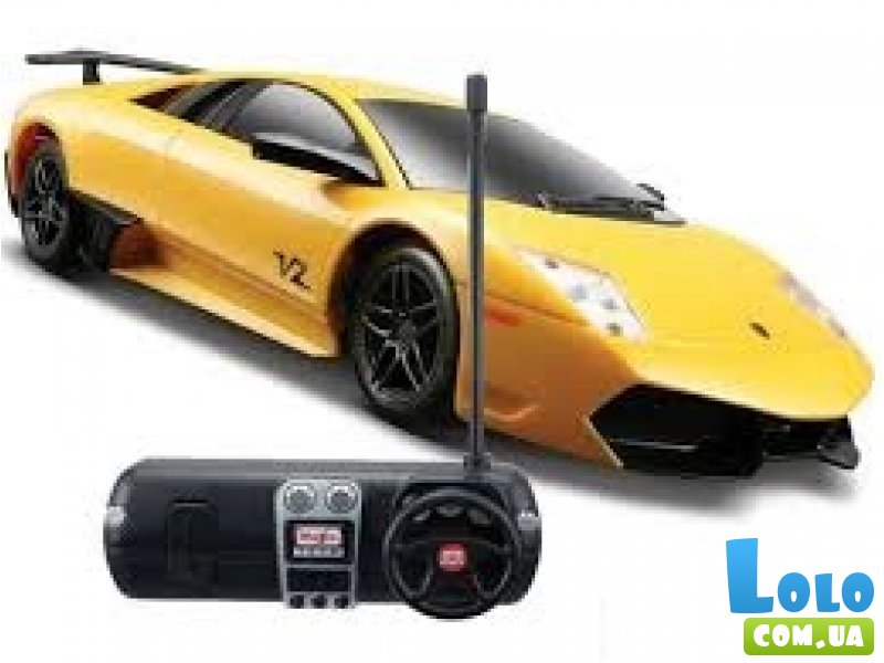 Машинка игрушечная на радиоуправлении Maisto Lamborghini Murcielago LP 670-4 SV, масштаб 1:24, желтая