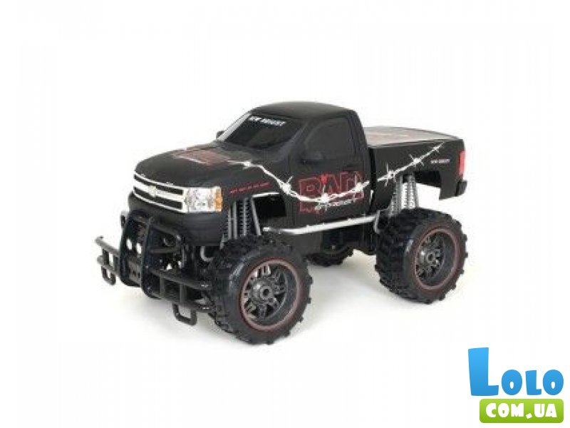Машинка игрушечная на радиоуправлении "Bad Street SILVERADO 1", масштаб 1:18, зарядное устройство+батарейки