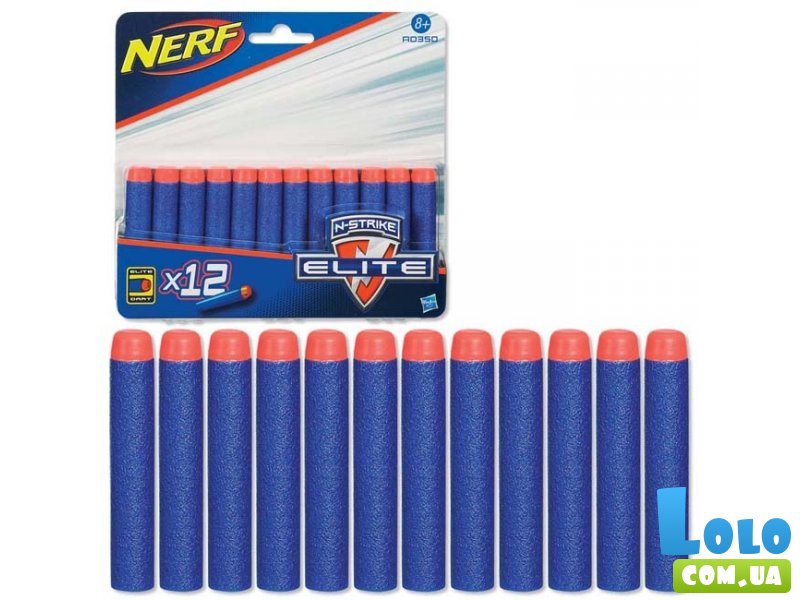 Комплект из 12 стрел для бластеров Nerf Hasbro (A0350)