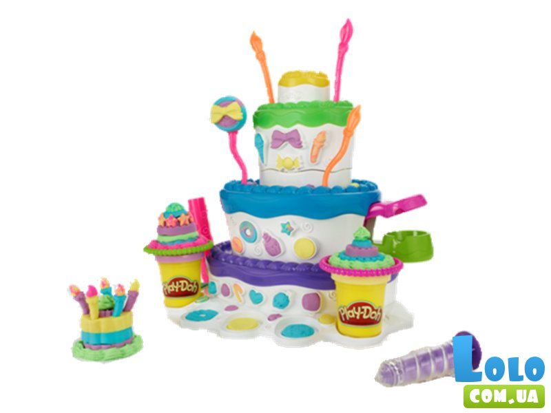 Набор для творчества с пластилином Play-Doh "Праздничный торт"