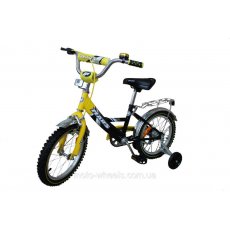 Велосипед Марс 16" с ручным тормозом эксцентрик (желтый/чёрный)