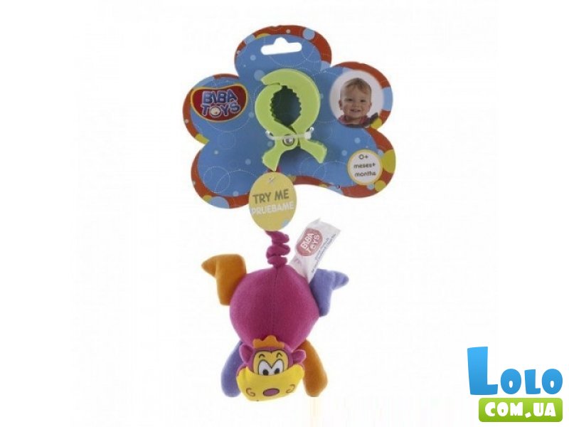 Вибрирующая игрушка-подвеска с зажимом Biba Toys  "Обезьянка"