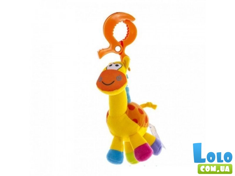 Вибрирующая игрушка-подвеска с зажимом Biba Toys "Жираф"