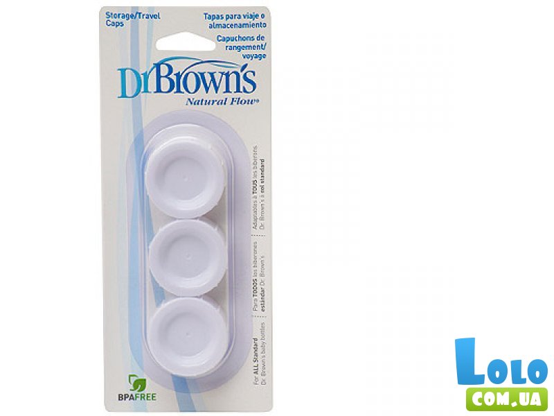 Крышки для бутылочек со стандартным горлышком Dr. Brown's Natural Flow®, 3 шт/упак., белые