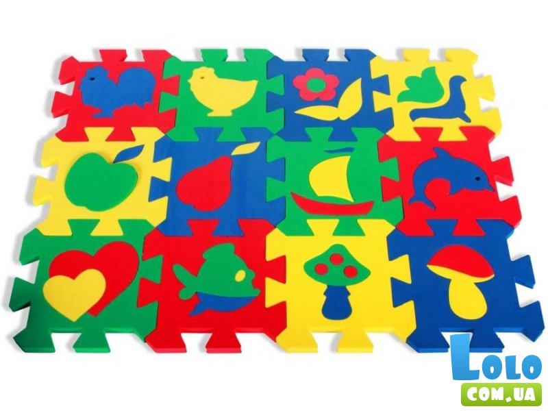 Коврик "Силуэты" 14*14 см (12 шт) Бомик 408