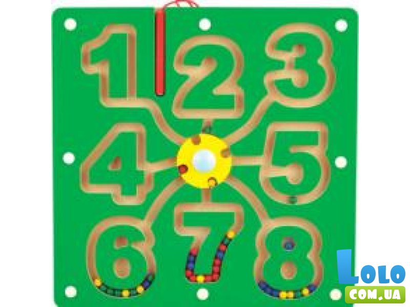 Лабиринт магнитный с шариками «Цифры» Мир деревянных игрушек