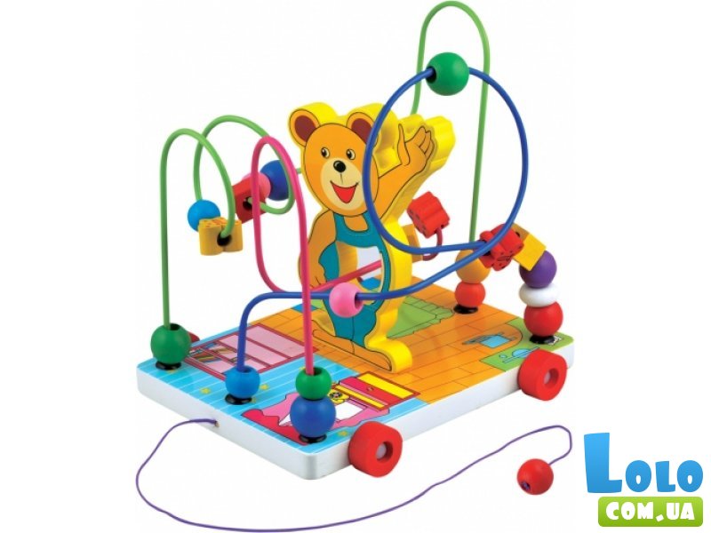 Лабиринт каталка «Медвеженок» Мир деревянных игрушек