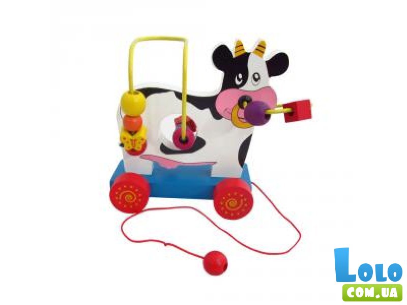 Лабиринт каталка «Корова» Мир деревянных игрушек