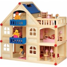 Кукольный дом 3 этажа Мир деревянных игрушек