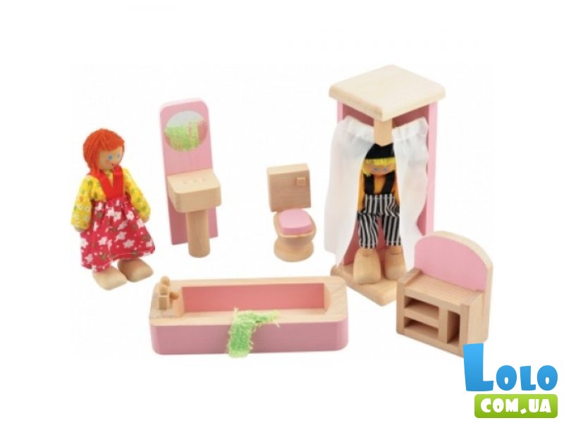 Набор мебели "Ванная комната" Мир деревянных игрушек 