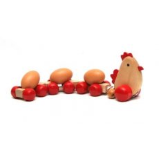 Развивающая игрушка каталка «Паровозик – курица» Мир деревянных игрушек 