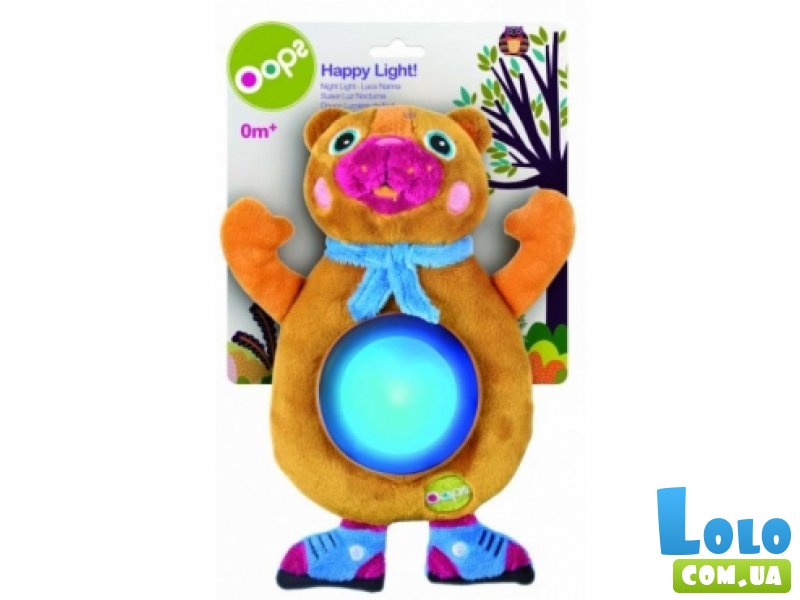 Мягкая игрушка "Медвежонок Шоколад" с подсветкой Oops