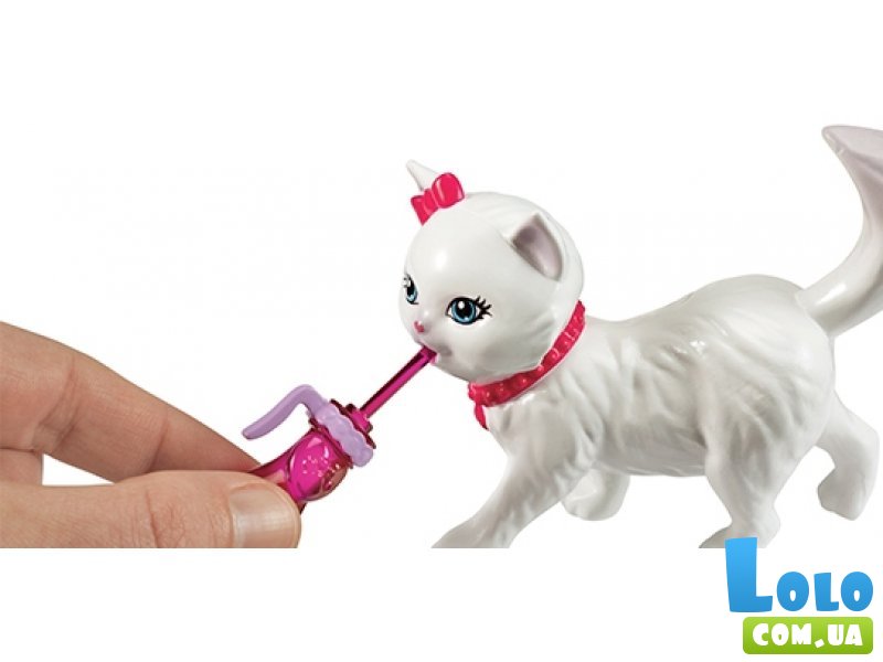 Набор Barbie с котенком "Уход за любимцами"