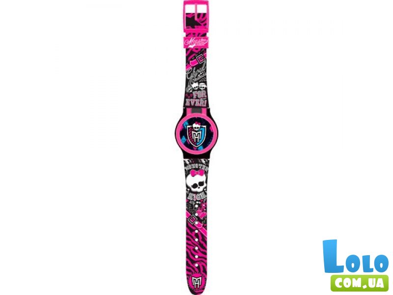 Часы Monster High с набором сменных панелей для циферблата (5 функций: месяц, дата, часы, минуты, секунды)