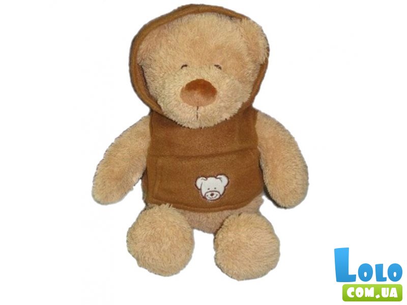 Мягкая игрушка из плюша "Медведь Орсен" в кофточке с капюшоном Nicotoy, 35 см, 0 мес.+