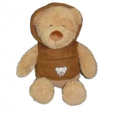 Мягкая игрушка из плюша "Медведь Орсен" в кофточке с капюшоном Nicotoy, 35 см, 0 мес.+