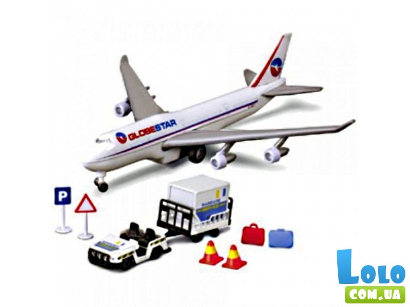 Игровой набор "Аэропорт" с самолетом, машинкой для багажа и аксессуарами Dickie Toys