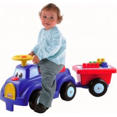 Машина для катания малыша с прицепом и конструктором (13 элементов) Ecoiffier