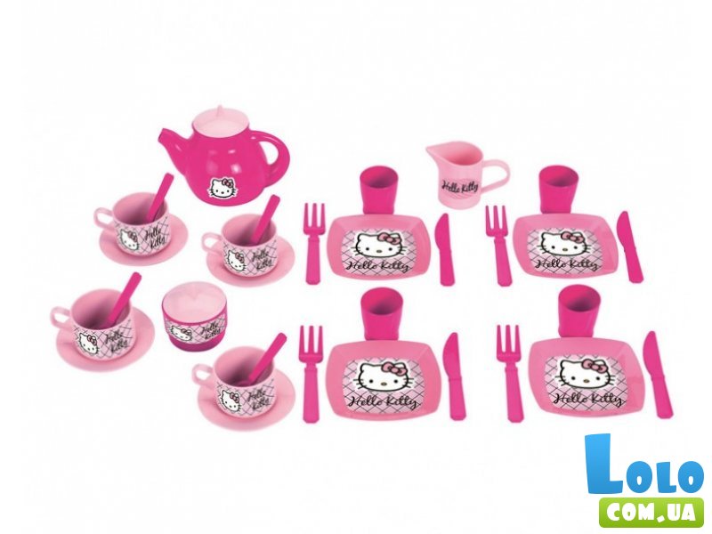 Набор посуды Hello Kitty  Ecoiffier 33 аксессуара, 18 месяцев+