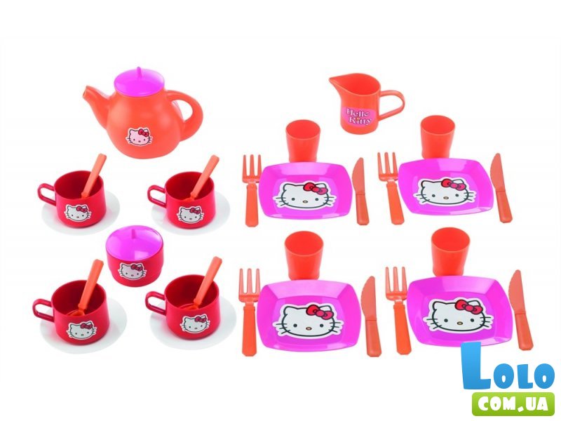 Набор посуды Hello Kitty  Ecoiffier 33 аксессуара, 18 месяцев+