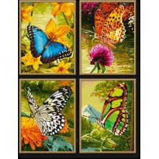 Набор для творчества Schipper Цветистые бабочки, 4 картины, 18х24 см, 12+