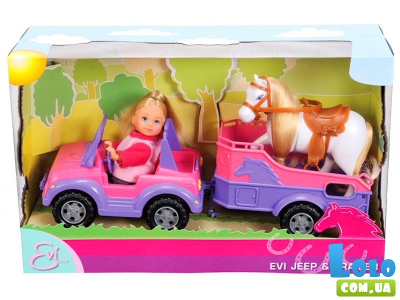 Кукла Evi Love, Evi Jeep and Trailer, Simba