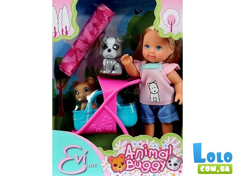 Кукла Еви с коляской и ее любимые собачки Simba