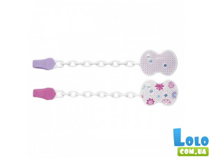 Карабин для пустышки, Chicco (розовый)