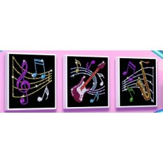 Игрушка KSG Мозаика с блестками 3 картинки, "Музыка"