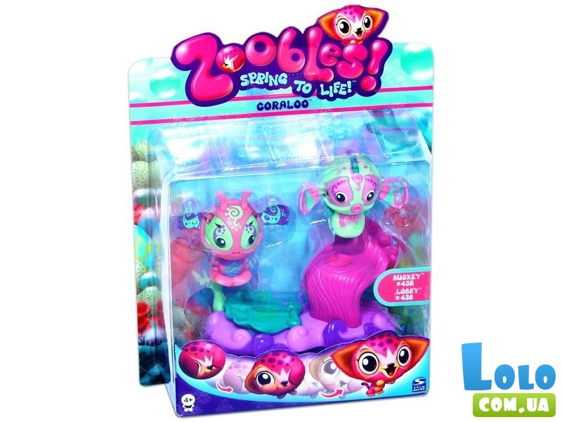 Игрушка Zoobles, две функциональные фигурки с домиком (Тублес) – Buckey 435, Lobby 436