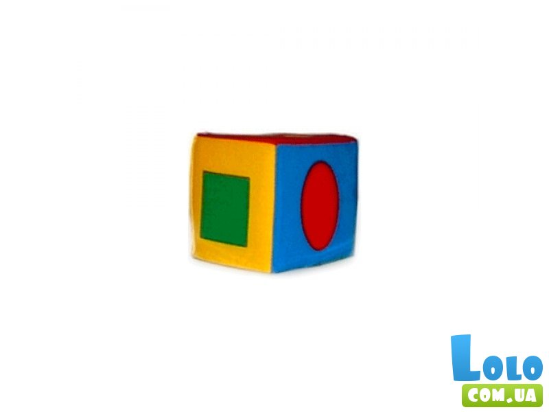 Кубик-погремушка "Геометрические фигуры" Bamsic (123-Б3)