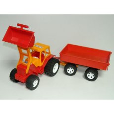 Детская игрушка "Трактор с ковшом и прицепом"
