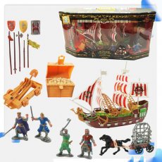 Пиратский набор: корабль, пираты и аксессуары в коробке