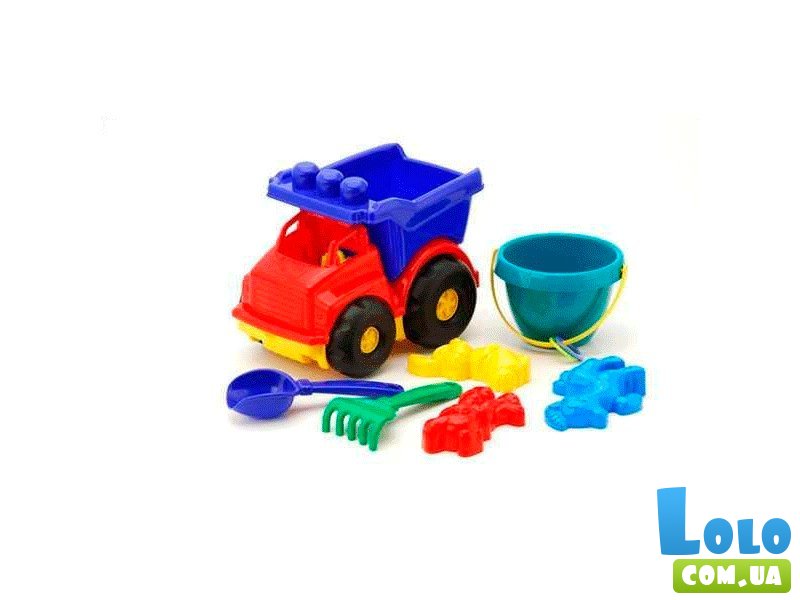 Игровой набор Машина-самосвал с песочным набором, Colorplast
