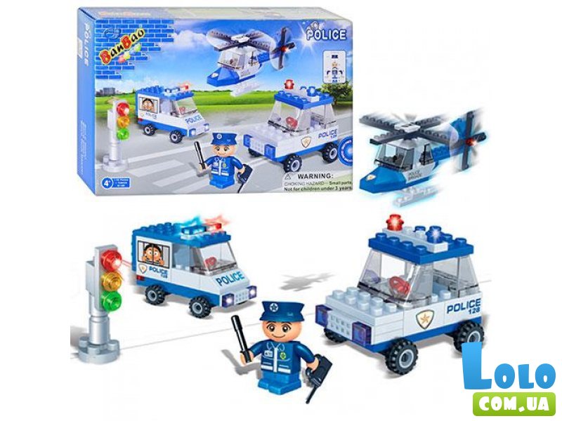 Конструктор Полицейский транспорт, Banbao (8128), 110 дет.