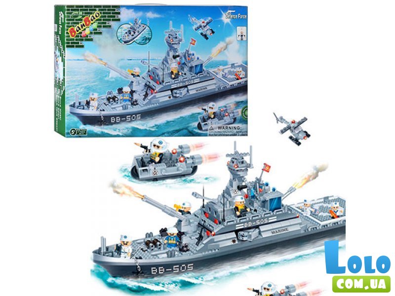 Конструктор Военный корабль, Banbao (8413),  858 дет.