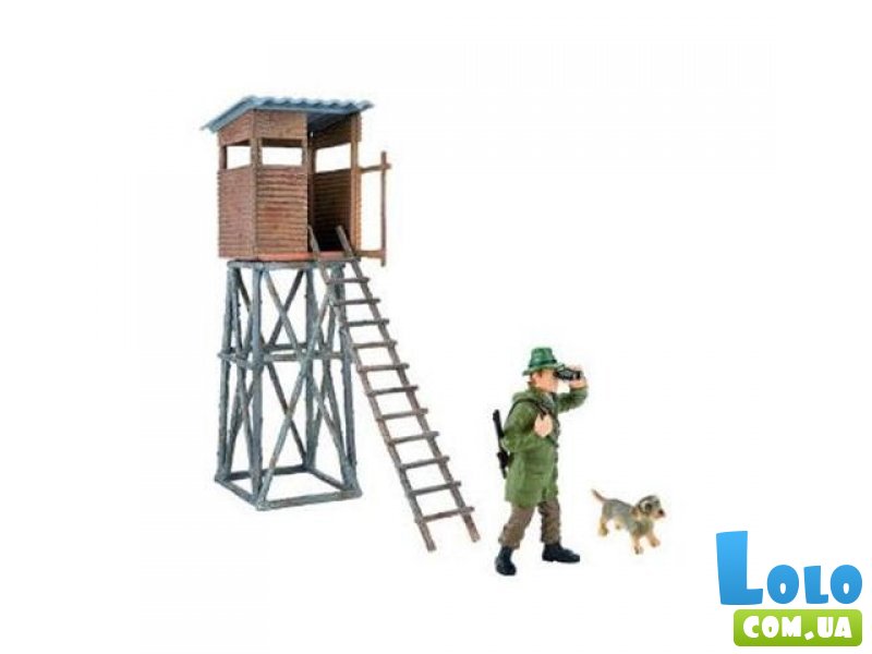 Игровой набор Bullylan «Сторожевая будка с лесником и собакой» (64440)