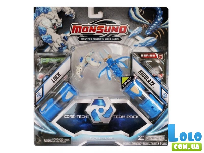 Игрушка набор для битвы для 2 игроков Monsuno «Core-Tech Lock Evo» W1 (Сombat 2-Packs) W1