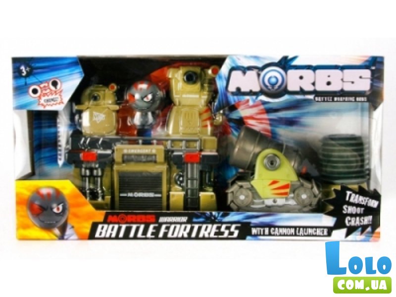 Игровой набор ТМ MORBS: крепость + пушка + 1 игрушка-фигурка-трансформер