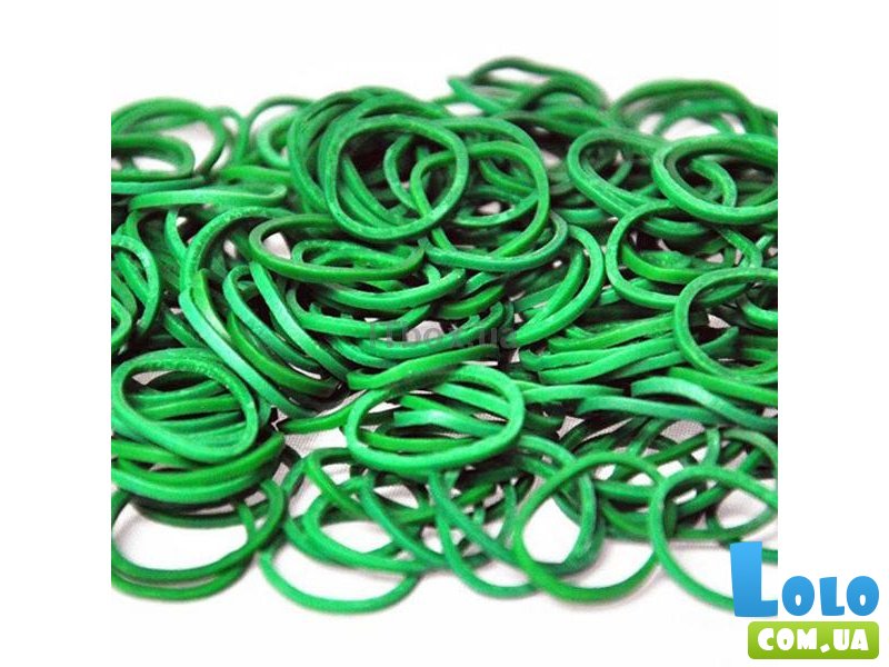 Набор аксессуаров для творчества (600 колец + 24 клипсы), цвет темно-зеленый