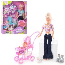 Кукла с дочкой, коляской и аксессуарами, Defa (в ассортименте)