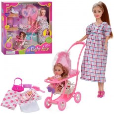 Кукла с коляской и ребенком, Defa (в ассортименте)