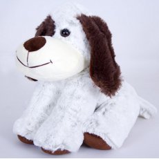 Мягкая игрушка "Собачка Егорка №1" Копиця 22 см, бело-коричневая