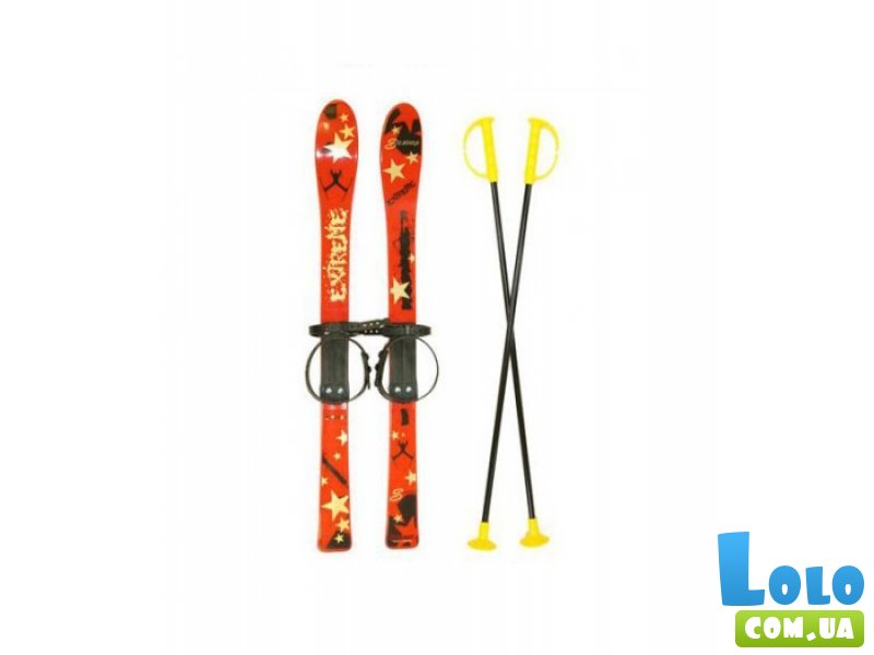 Детские лыжи Marmat длиной 90 см (цвет – красный	)