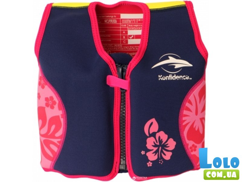 Жилет для плавания Original Konfidence Jacket для детей 4-5 лет (цвет: Navy/Pink/Hibiscus)