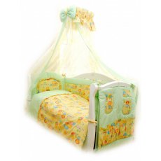 Комплект сменного постельного белья Twins Comfort С-012 Пушистые мишки, зеленый